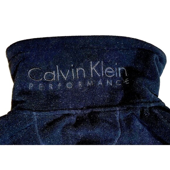 Calvin Klein Black Fleece Vest Women M – Full Zip Pocketed – Athleisure Layer - Picture 14 of 16